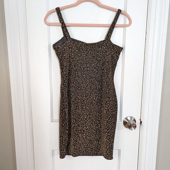 Revolve - By The Way | Leopard Print Metallic Mini Dress NWT Sz S - Picture 2 of 8